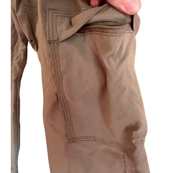 PrAna Breathe Hemp Chino Pants Mens Sz L Tan Hiking Gorpcore Tactical 35x30‎ - Picture 6 of 14